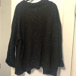 Tibi black sweater with white flecks.